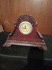 Vintage brown wicker mantle clock  1970 — photo 6