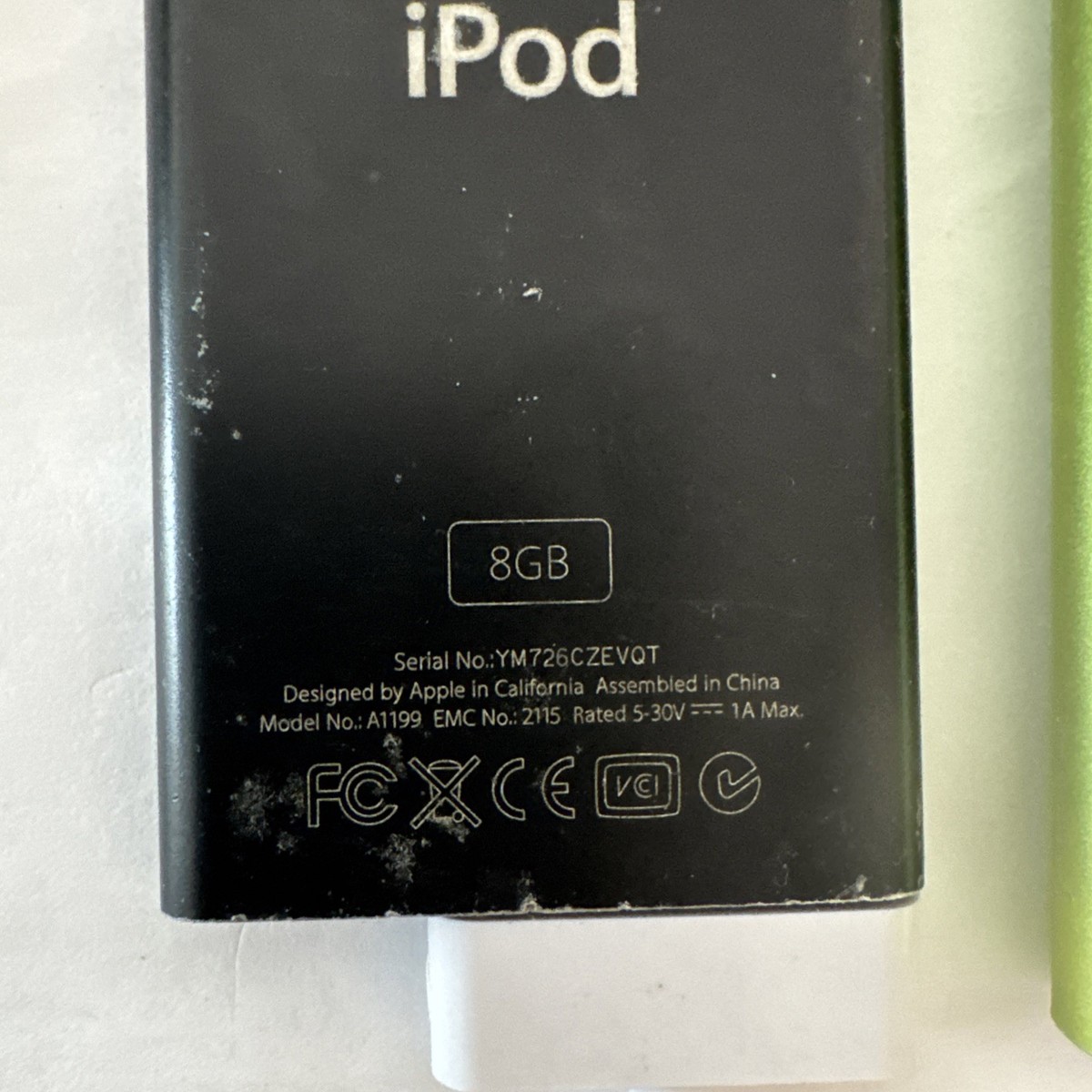 Two Apple iPod Classic Nano Music Players A1199 (Black) and A1051