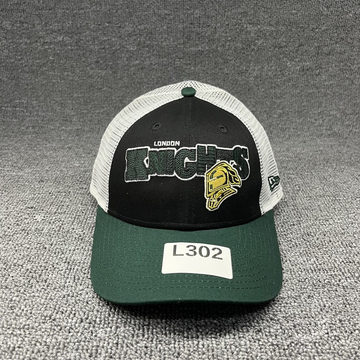 London Knights New Era 9FORTY Youth Trucker Hat Snapback OHL Hockey Cap Black