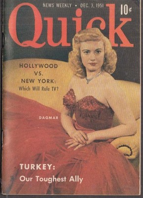 QUICK 12/3 1951 Dagmar; Turkey; felt fashions; electronic puppets