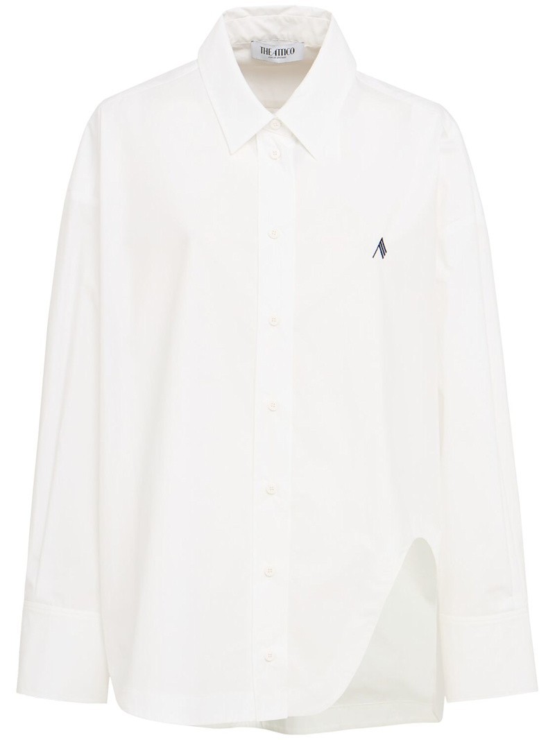 THE ATTICO Diana Parachute White Canvas Overshirt New & Authentic