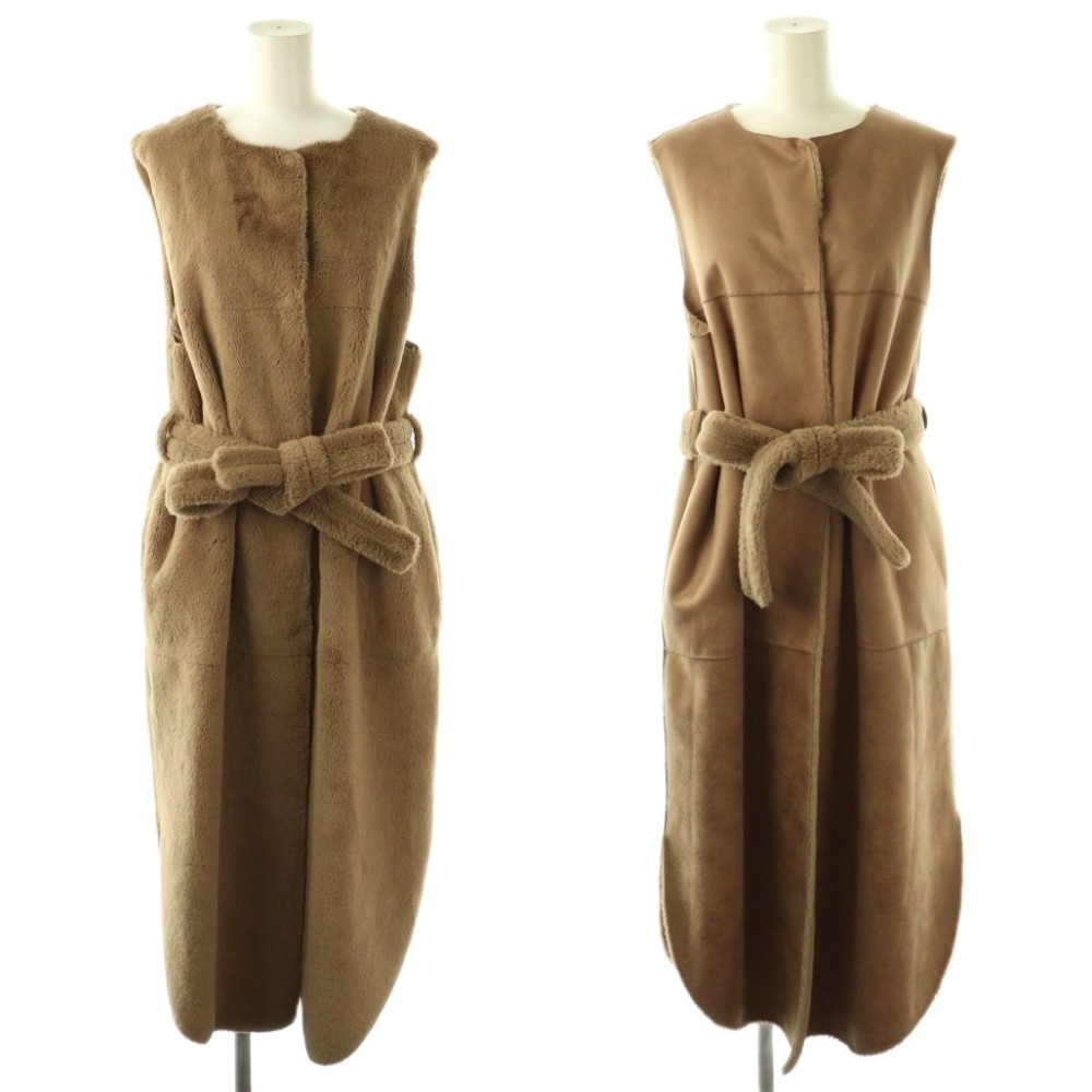 Ameri VINTAGE Shearling Layered Faux Boa Coat Wom… - image 4