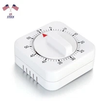 Mechanical Timer Game Count Down Counter 1Hr/60Min Alarm Kitchen Cooking Tool F