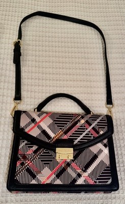 Vera Bradley Lydia Satchel *Sofia Plaid* -- leather trim, NWOT