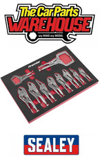 Sealey AK6802 Premier Locking Pliers Set with Foam Tray 10pc