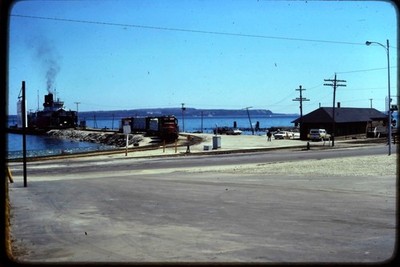 1978 Kodachrome ORIGINAL Dia - CHIEF WAWATAM Soo Lines St Ignace MI Action