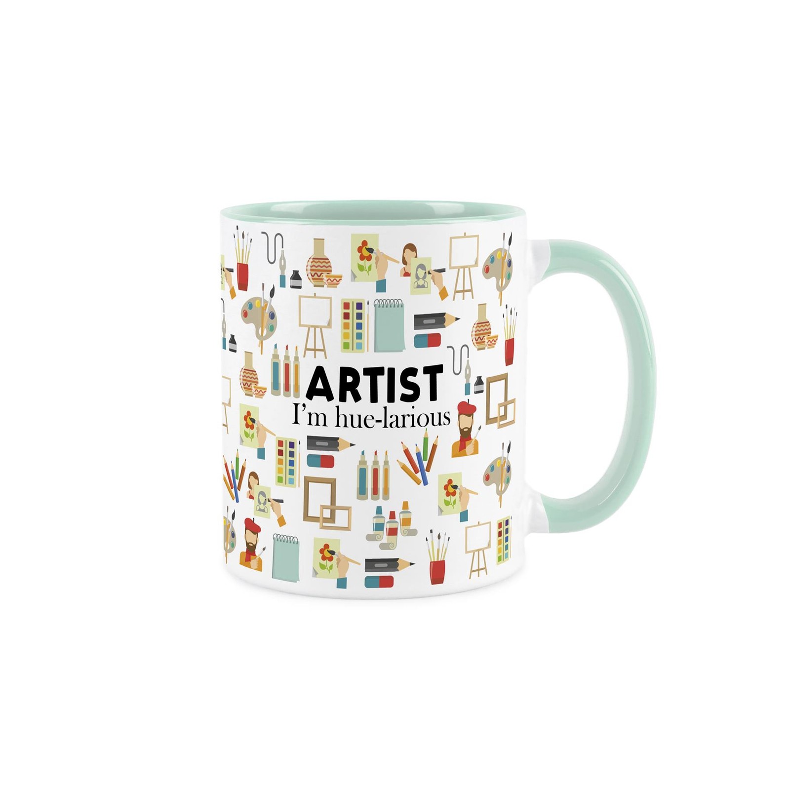 Artist Mug - Novelty Painters & Sculptors Turquoise Ceramic Mug Gift