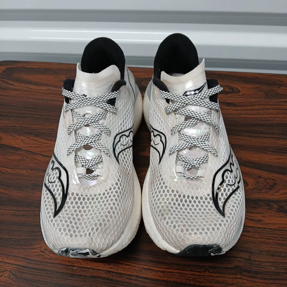 Saucony Endorphin Pro 3  Running Shoes Sneaker White Pearl Marathon Womens 7.5 - Image 2 of 4