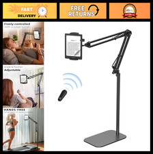 Adjustable Floor Stand Tablet Holder with Remote Page Turner for Reading in Bed,