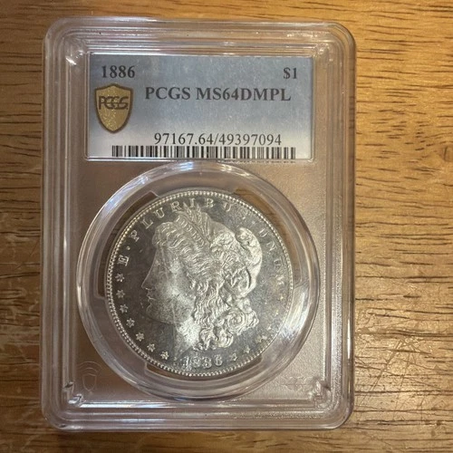 1886 (P) PCGS Morgan Silver Dollar MS64DMPL Deep Mirror Prooflike
