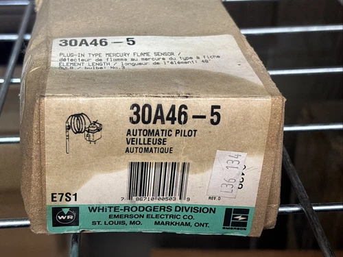 NEW White Rodgers  30A46-5  Automatic Pilot; Mercury Flame Sensor; 48" Bulb,
