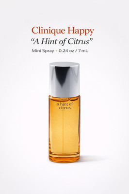 Clinique Happy ''A HINT OF CITRUS'' Perfume Spray MINI 0.24oz /7mL NWOB Authentic