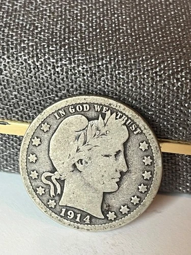 1914 D Barber Quarter Dollar, VG