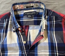 US POLO ASSO. Button-Down Plaid Shirt Sz Small Patriotic