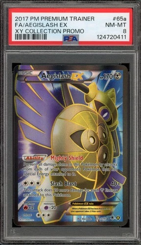 Pokemon Aegislash EX XY Premium Trainer Coll. Full Art Promo #65a PSA 8