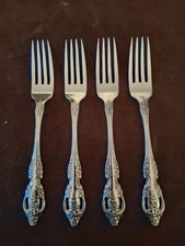 Set Of 4 SSS by Oneida RENOIR- PEMBROOKE Stainless 7-1/4" Dinner Forks VG++