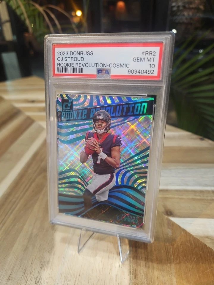 2023 Donruss Rookie Revolution C.J. Stroud #RR-2 Cosmic SSP /100 PSA 10 - Image 2 of 4