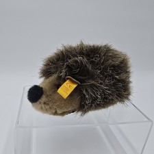 Vintage Steiff Miniature Hedgehog Germany Ear Button Tag Plush Stuffed Animal 7"