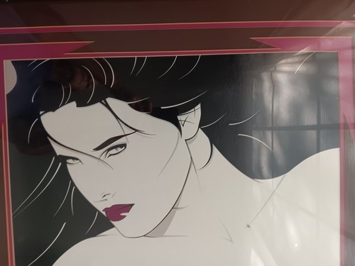 Vintage Patrick Nagel Art  Print Playboy Portfolio II 33”x43” Framed