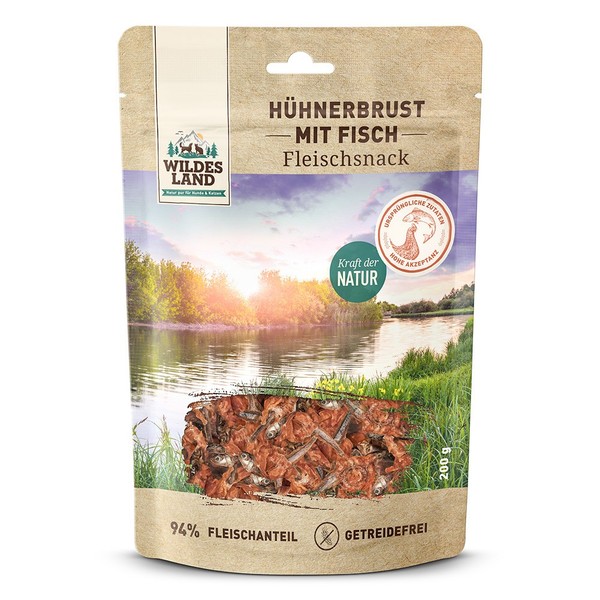 Wildes Land HüHnerbrust Mit Fisch 200G Hund Snack Leckerli Katze Belohnung-image
