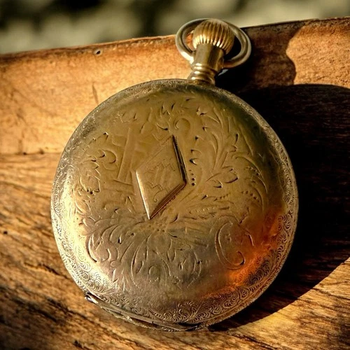 Elgin Antique Pocket Watch 1870s Hunter Case For Parts Repair Project