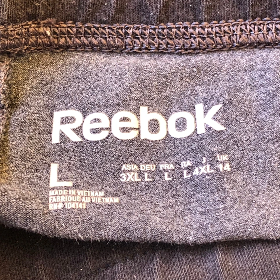 Reebok Gray Jogger Leggings Cotton Stretch Womens Large - Image 3 of 4