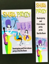 Shag Party EVENT POSTCARD & BOOKMARK Book Release Starlite Room 2002 Print