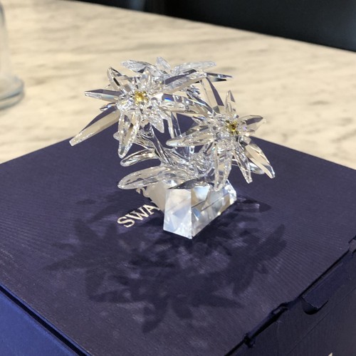 2020 RETIRED EXCLUSIVE EDITION SWAROVSKI SCS EDELWEISS CRYSTAL FLOWER WITH BOX - Picture 4 of 24