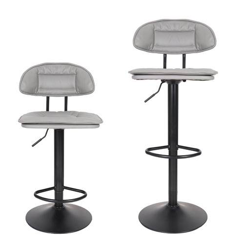 2er Set Barhocker Barstuhl Tresenhocker für Küche Bar Esszimmer Leder Pub Stuhl - Bild 16 von 17