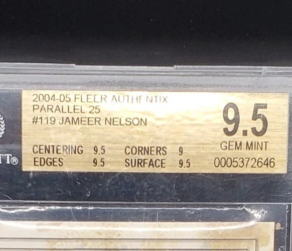 JAMEER NELSON 04-05 FLEER AUTHENTICIX 25 ROOKIE RC MAGIC SSP 4/25 BGS 9.5 Foto 2 de 4