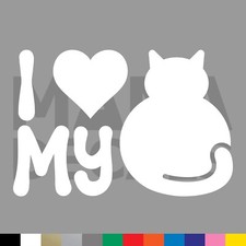 I Love My Fat Cat Vinyl Die Cut Decal Sticker - Pet Animal