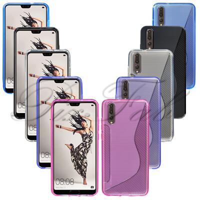 For Huawei P30 P20 Pro Lite New Genuine Black Clear Gel Rubber Phone Case  Cover UK