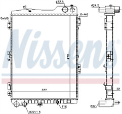 Nissens 60442 Radiatore per Raffreddamento per Motore