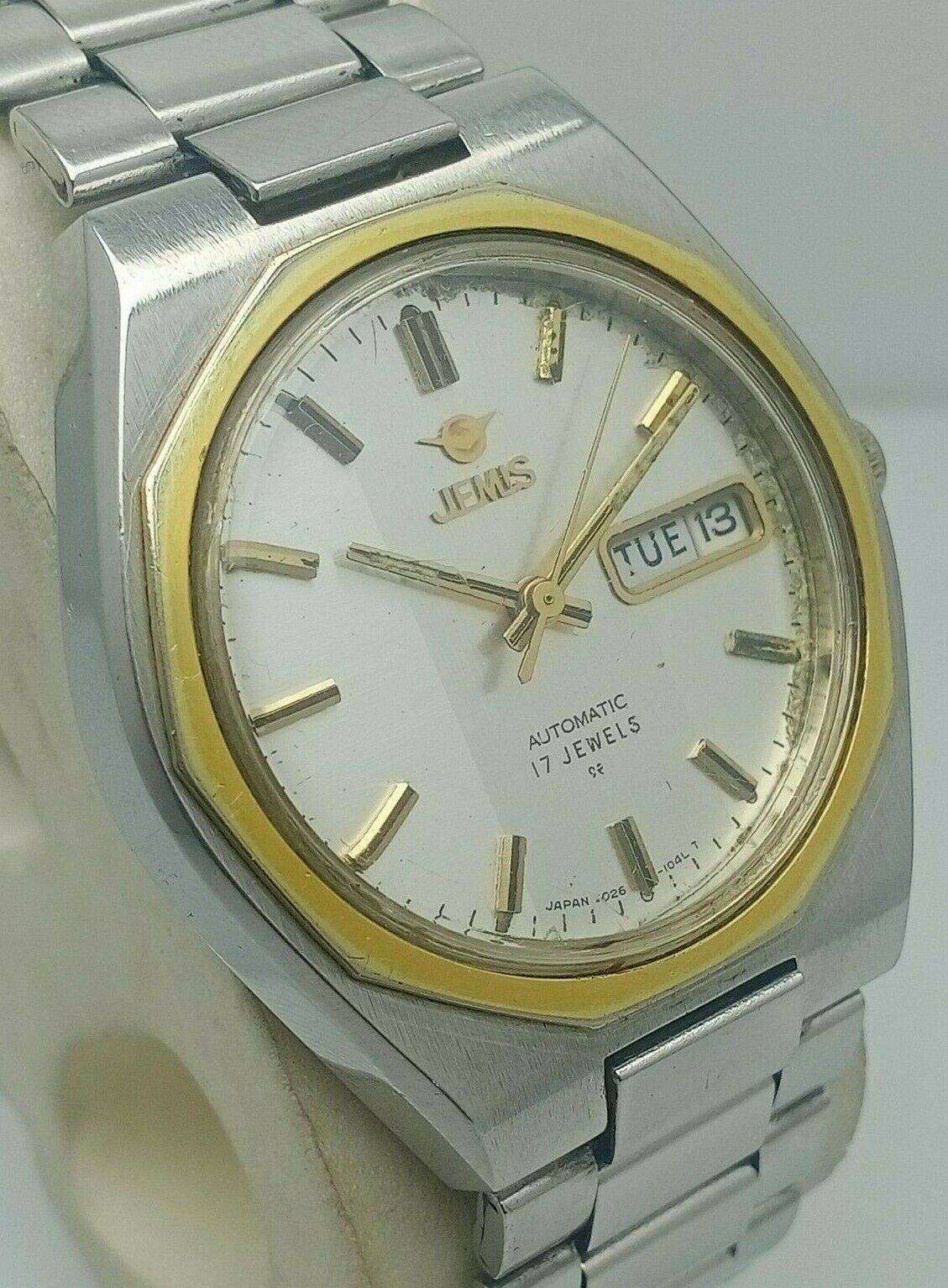 Vintage Jemis 5021-0240 Automatic Day/Date Watch