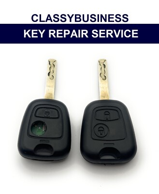 Peugeot 206 307 Citroen C1 C2 C3 2 Tasten Autoschlüsselanhänger Reparatur Fix Batteriekoffer