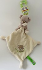 3541🌟Doudou Plat Mouchoir  NICOTOY Ours Marron Beige Bear