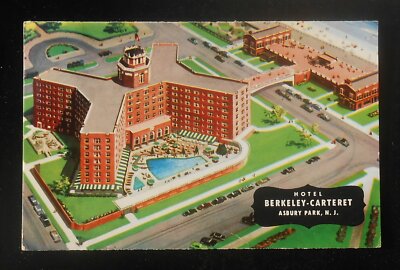 1954 Birdseye Hotel Berkeley-Carteret Luxurious Pool Cabana Club Asbury Park NJ