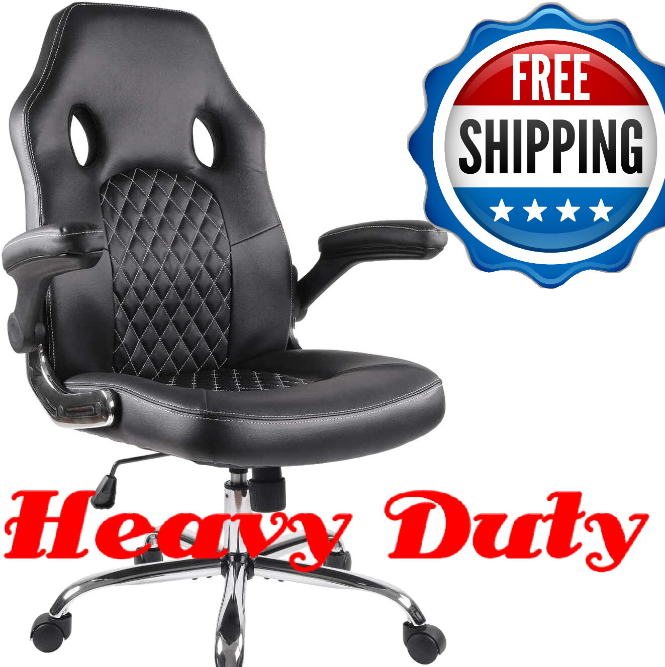 Songmics High Back Desk Office Chair With Flip Up Armrests Large Racing Sport C For Sale Online Ebay