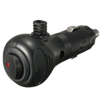 Car Cigarette Lighter Socket Plug Connector LED On Off Switch Vehicle  Accessory