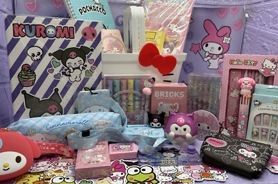 RIESIGES Sanrio Geschenkkorb Paket Schreibwaren weich Handtasche Nägel Hello Kitty Geschenk