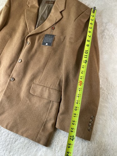 Tasso Elba Blazer Jacket Men's Size 44S 100% Camel Hair Brown Structured NWT - Picture 9 of 17