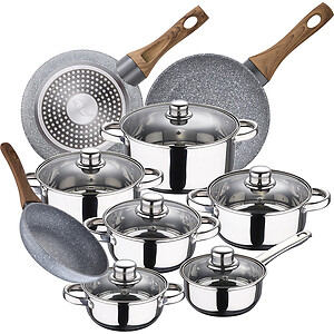 Bateria De Cocina 12 Piezas San Ignacio Cassel En Acero Inoxidable Con Juego De