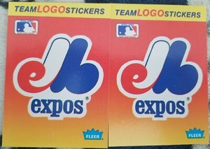 1991 Fleer Team Logo Stickers Montreal Expos MLB Lot of 2