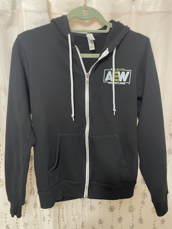 AEW Wrestling Hoodie Size S Small Hooded Sweatshirt Bella Canvas Fleece