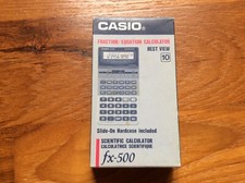 CASIO FX500 calcolatrice scientifica vintage Nuova con confezione New old stock