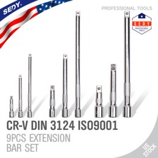 9pc 14 38 12 Drive Extensions Extend Bars Set Ratchet Sockets Wrenches 9pc 14 38 12 Drive Extensions Extend Bars Set Ratchet Sockets Wrenches