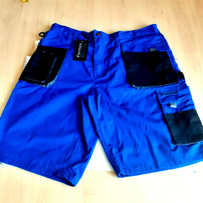 Work Safety Trousers Short Leber & Hollmann Shapes XL Blue Grey Black