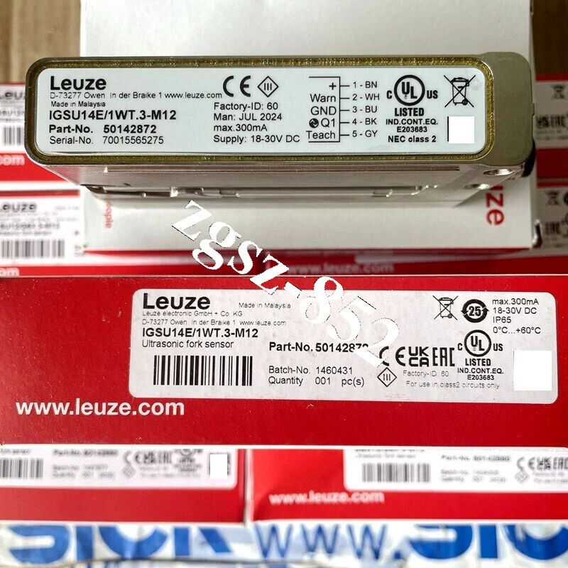 1 PCS LEUZE GSX14E/1WT.3-M12 Slot ultrasonic sensor 50142872 Fast FedEx or DHL - Image 2 of 3