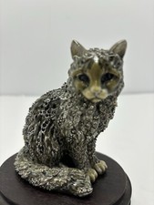 Jay Strongwater Cat Swarovski Crystals Pewter...