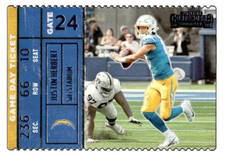 2022 Panini Contenders Football Game Day Ticket Justin Hebert #GDTJHE